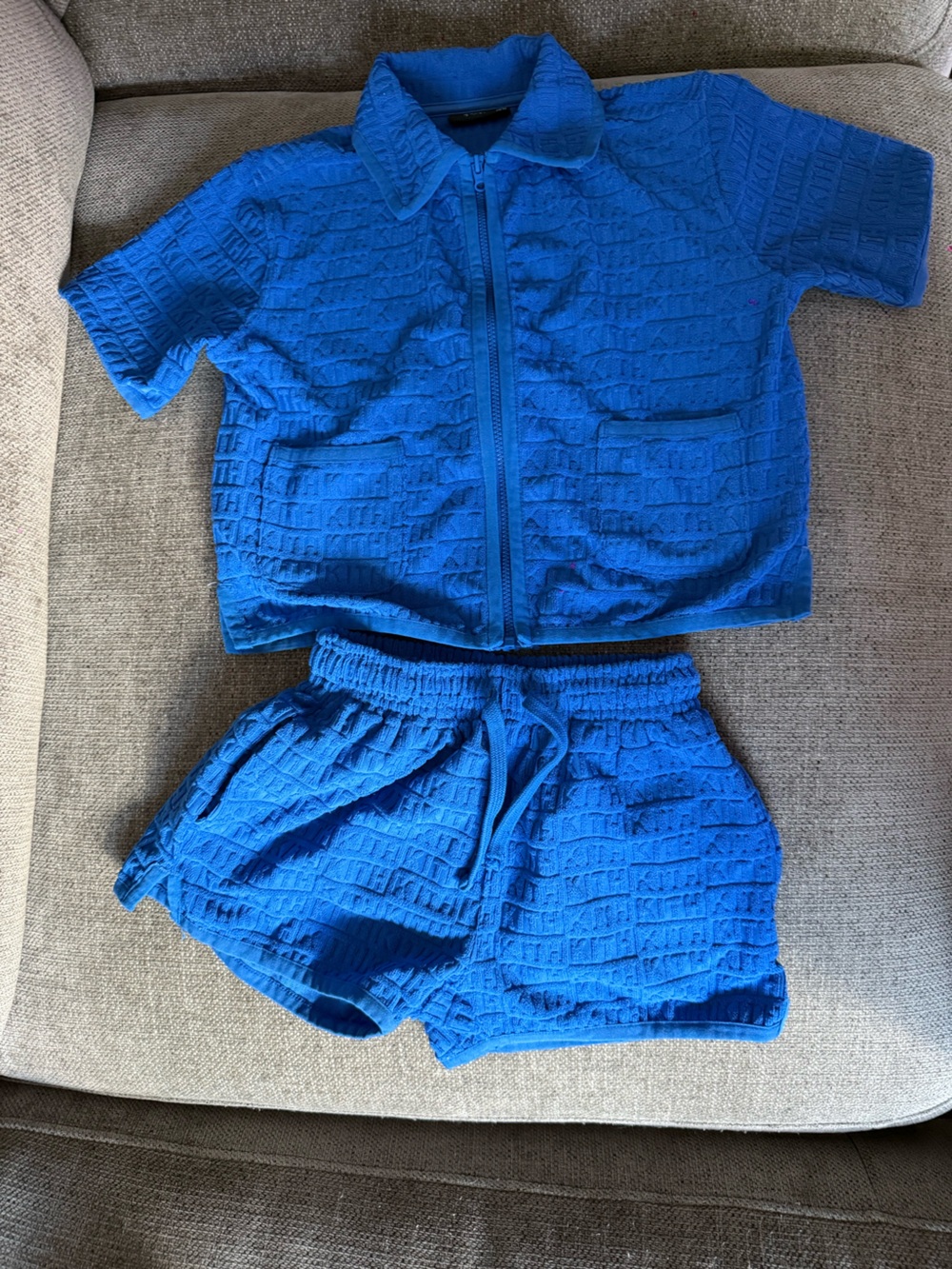 Kith Kids Textured Monogram Short Set